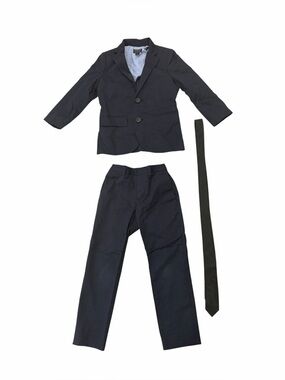 J Crew Boys Thompson Suit Jacket and Pants Set Flex Chino Navy Blue Size 5